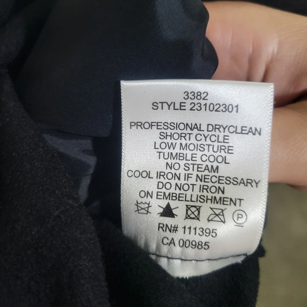 Tory Burch Wool Studded Black Skirt Size Small
